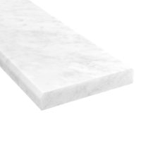 White Carrara 6x36 Double Beveled Threshold