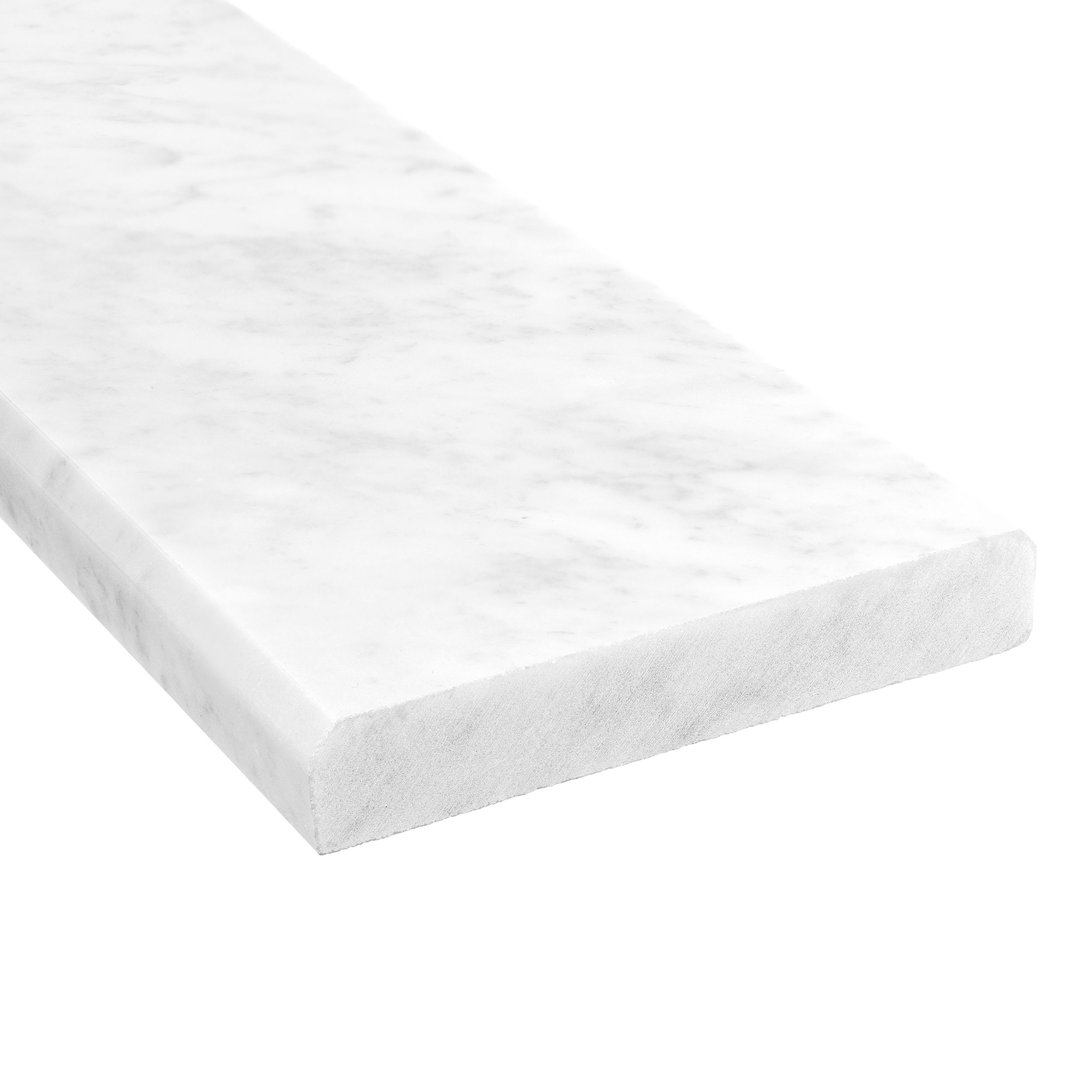White Carrara 6x36 Double Beveled Threshold