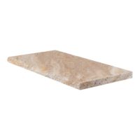 Autumn Leaves Travertine Tumbled Bullnose Coping 12x24x3cm