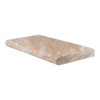 Autumn Leaves Travertine Tumbled Bullnose Coping 12x24x5cm