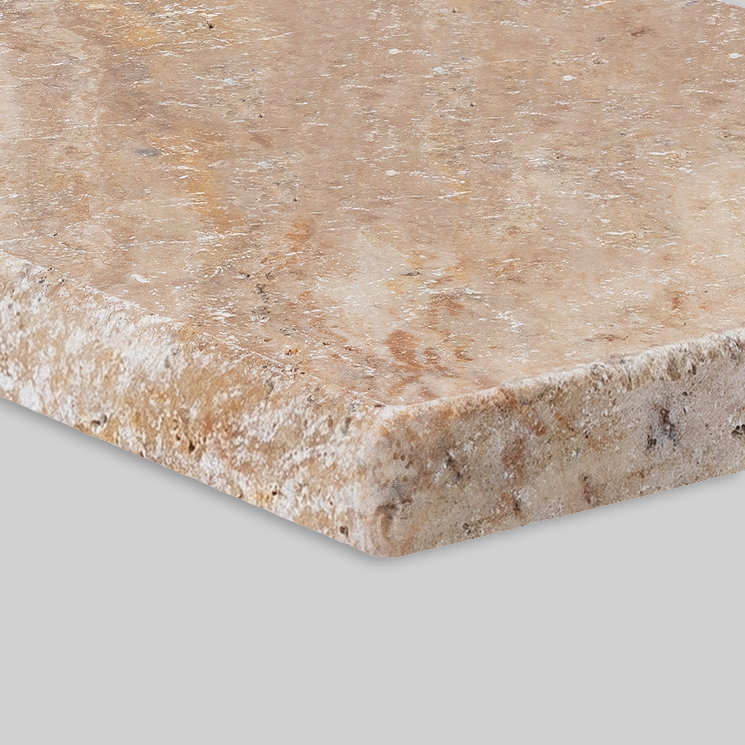Autumn Leaves Travertine Tumbled Bullnose Coping