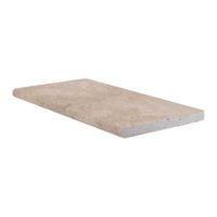 Ivory Premium Travertine Tumbled Bullnose Coping 12x24x3cm