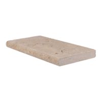 Ivory Premium Travertine Tumbled Bullnose Coping 12x24x5cm