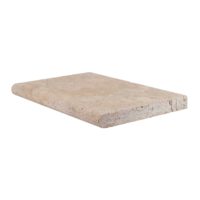 Ivory Premium Travertine Tumbled Bullnose Coping 16x24x5cm