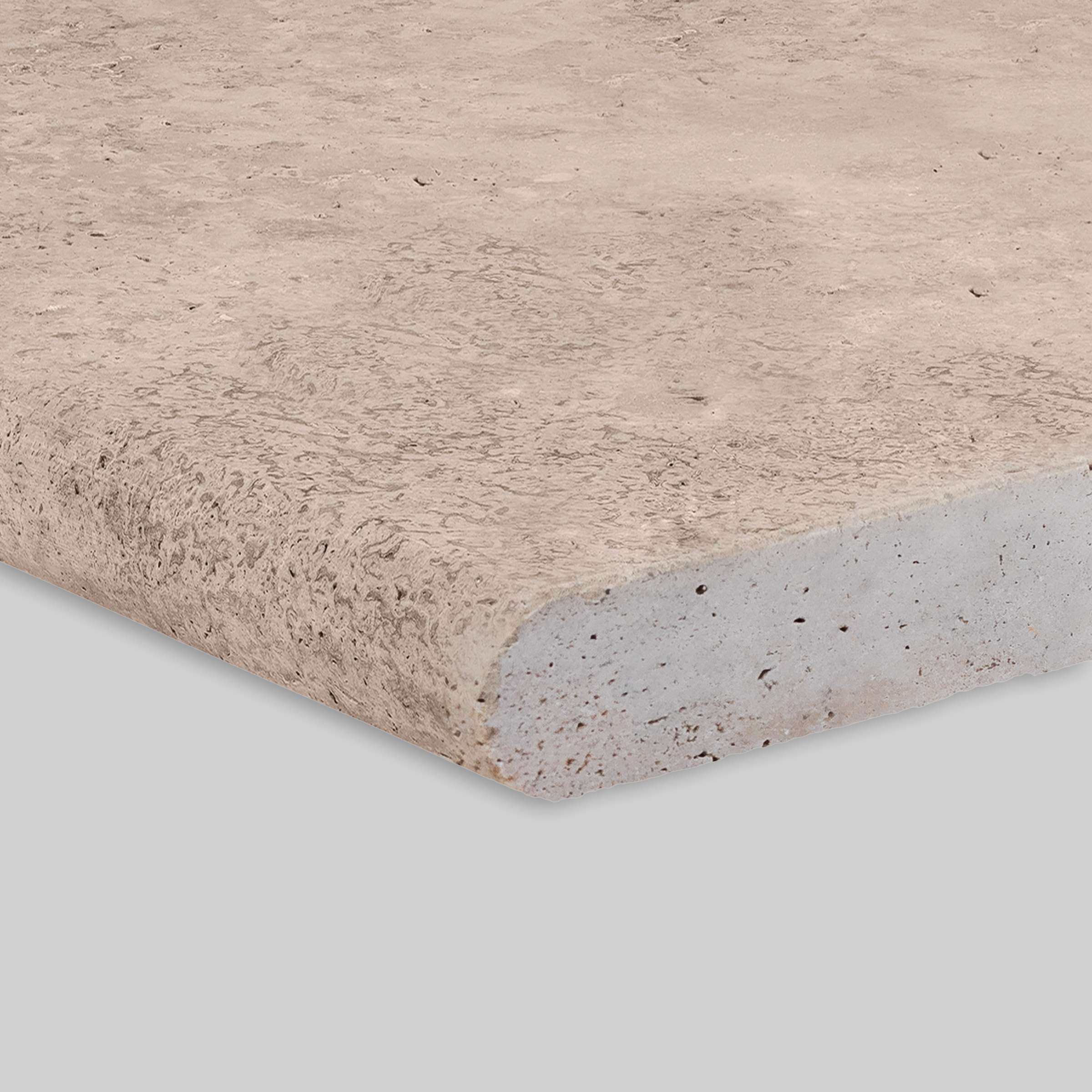 Ivory Premium Travertine Tumbled Bullnose Coping