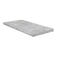 Silver Premium Travertine Tumbled Bullnose Coping 12x24x3cm