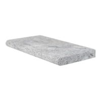 Silver Premium Travertine Tumbled Bullnose Coping 12x24x5cm