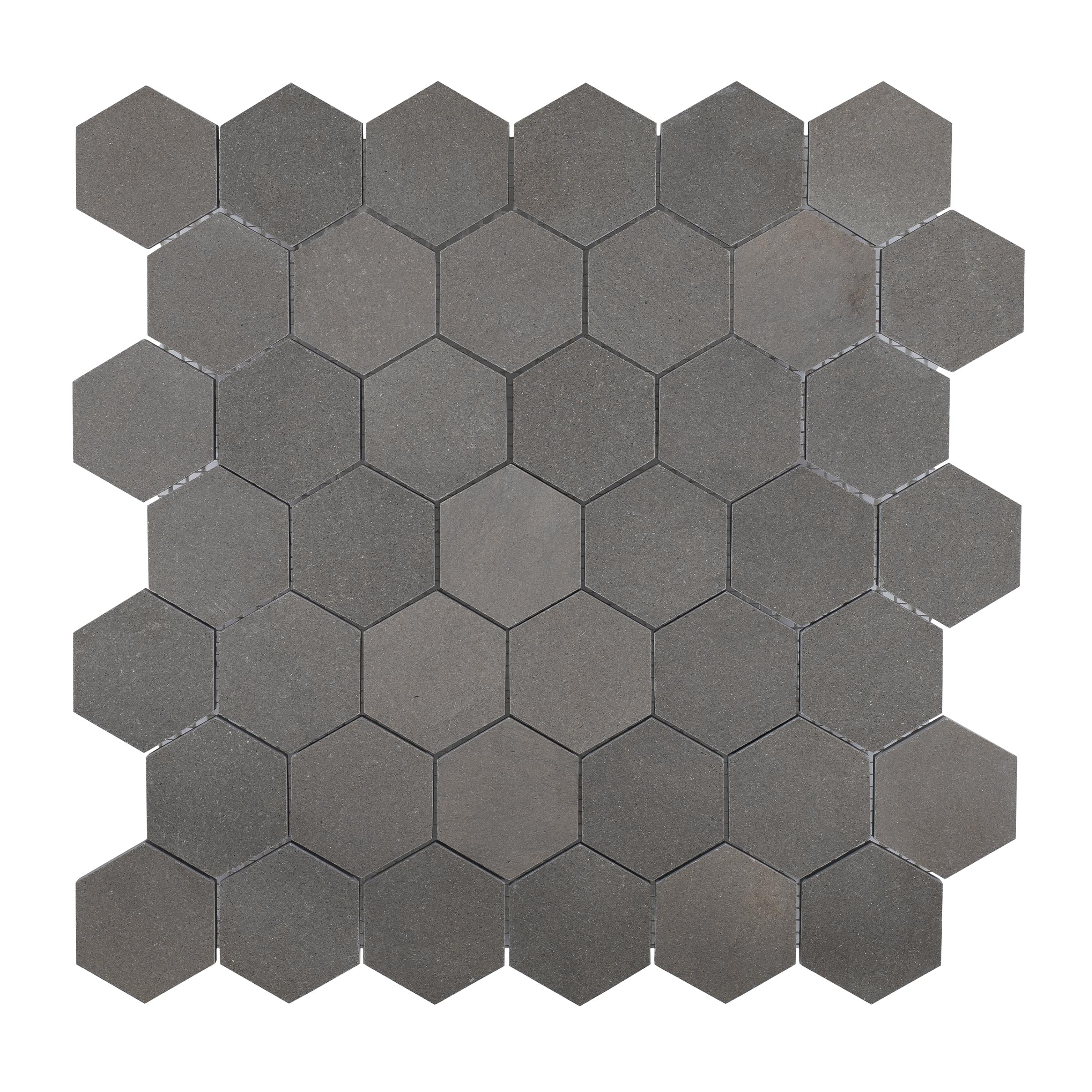 Chelsea Grey Limestone 2" Hexagon Honed