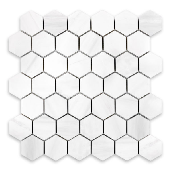 Bianco Dolomite Marble 2" Hexagon