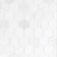 Bianco Dolomite Marble 2" Hexagon