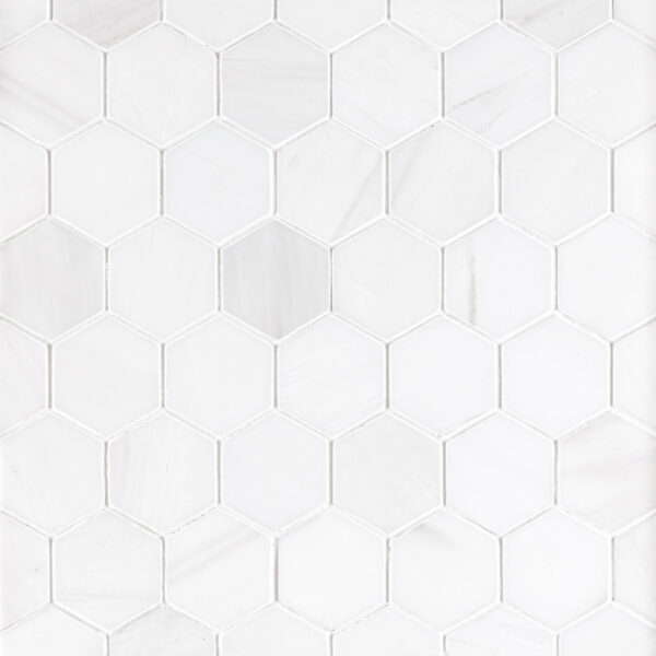 Bianco Dolomite Marble 2" Hexagon