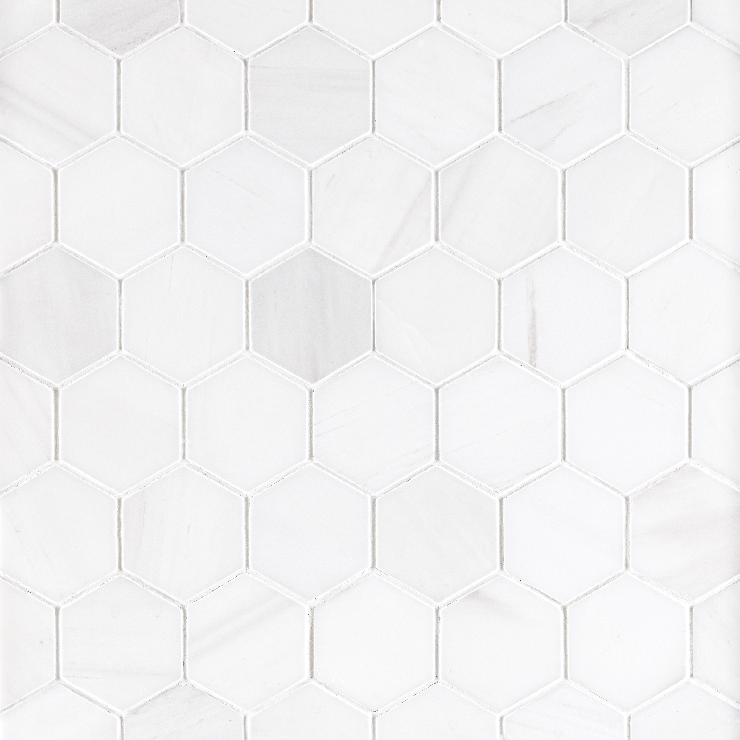 Bianco Dolomite Marble 2" Hexagon
