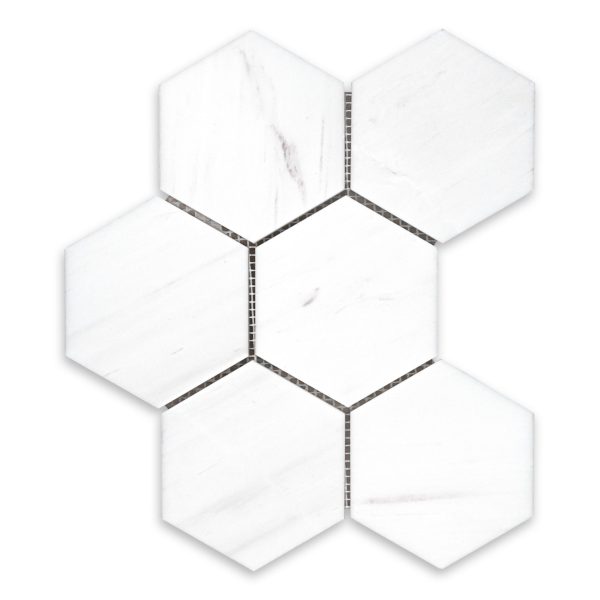 Bianco Dolomite Marble 4" Hexagon