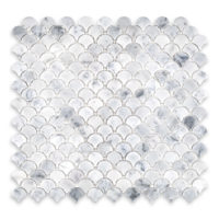 White Carrara Marble 1" Fan