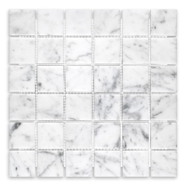 White Carrara Marble 2" X 2" Square
