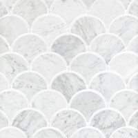 White Carrara Marble 3" Fan