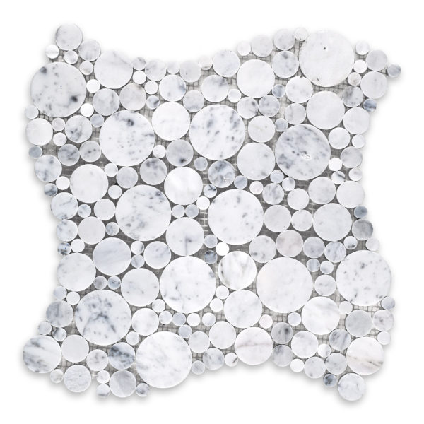 White Carrara Marble Bubble