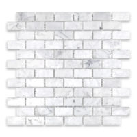 White Carrara Marble 1" X 2" Brick