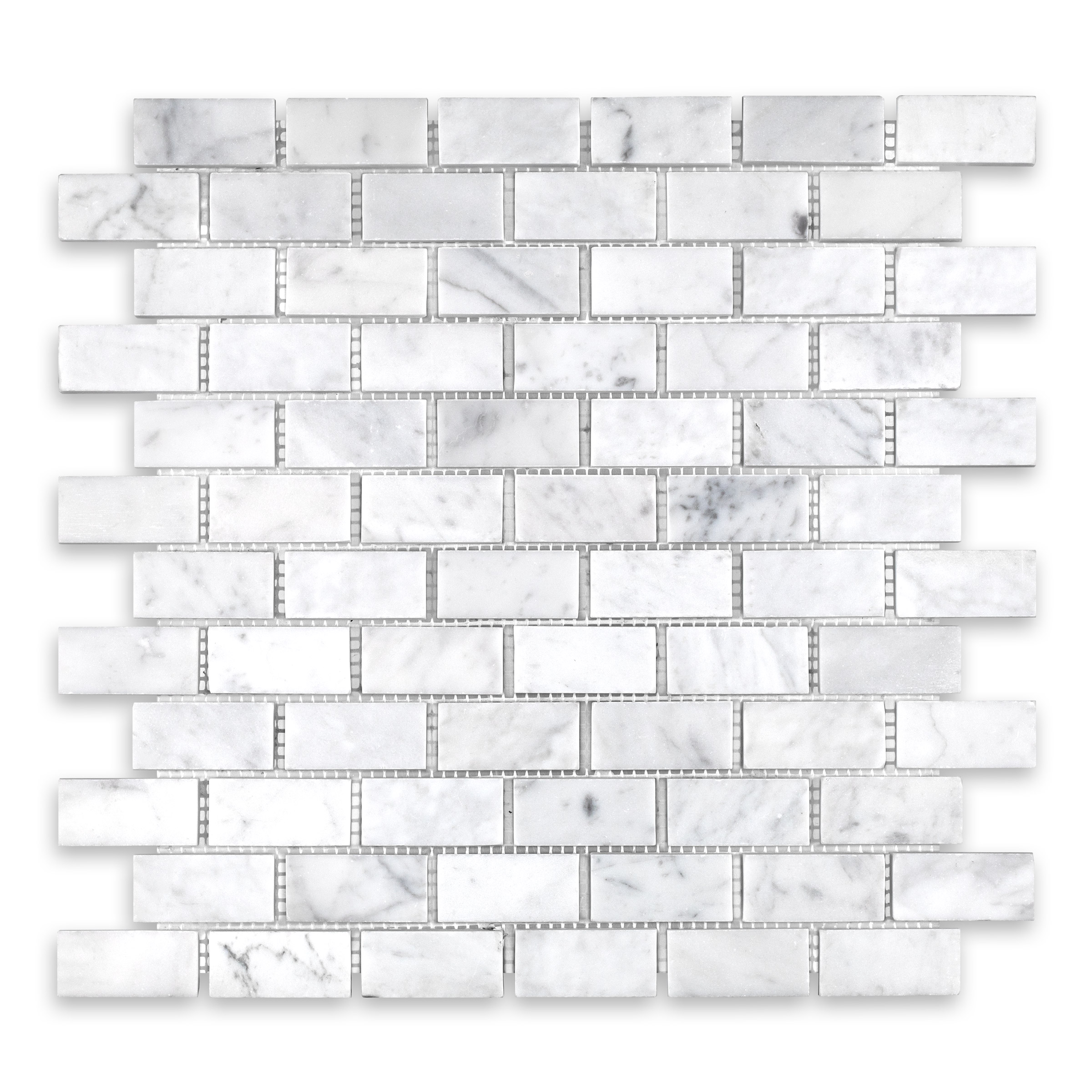 White Carrara Marble 1" X 2" Brick