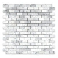 White Carrara Marble 5/8" X 1-1/4" Brick
