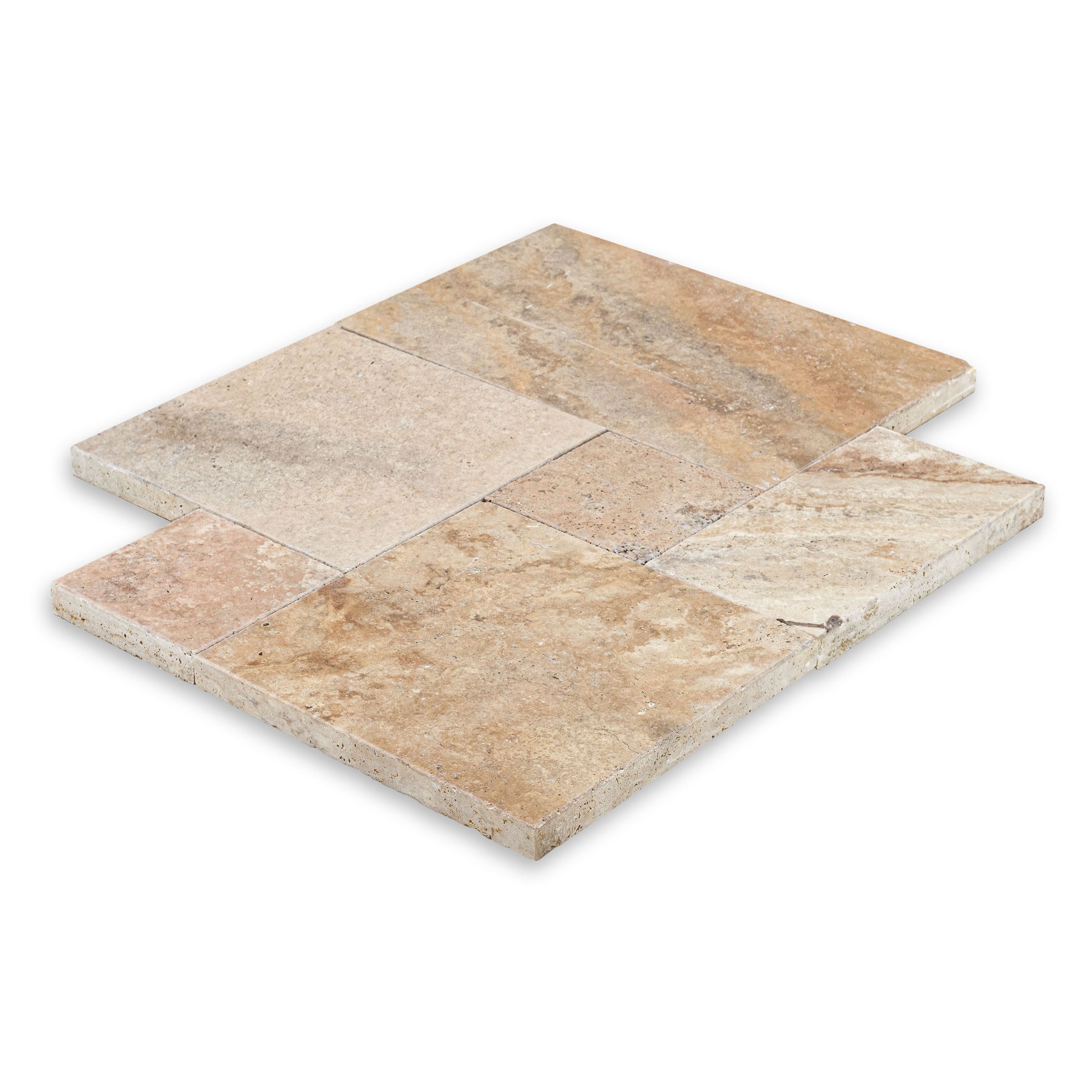 Autumn Leaves Travertine Brushed/ Chiseled Versailles