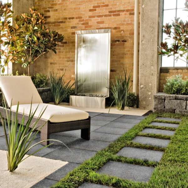 Olympus Black Basalt Flamed/ Tumbled Paver