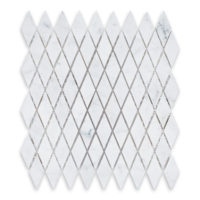 White Carrara Marble 1" X 2" Rhomboid