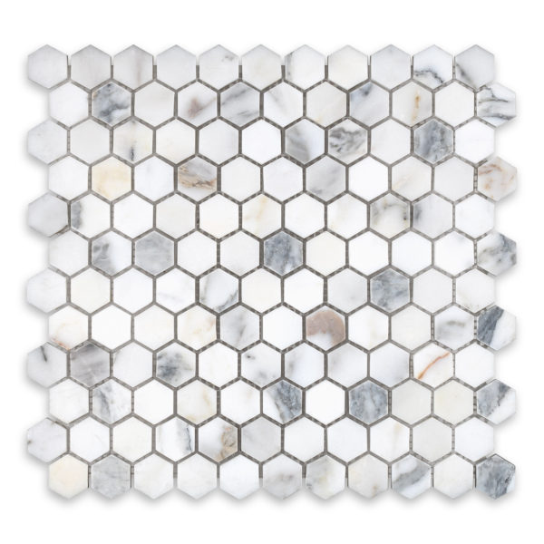 Calacatta Gold Marble 1" Hexagon