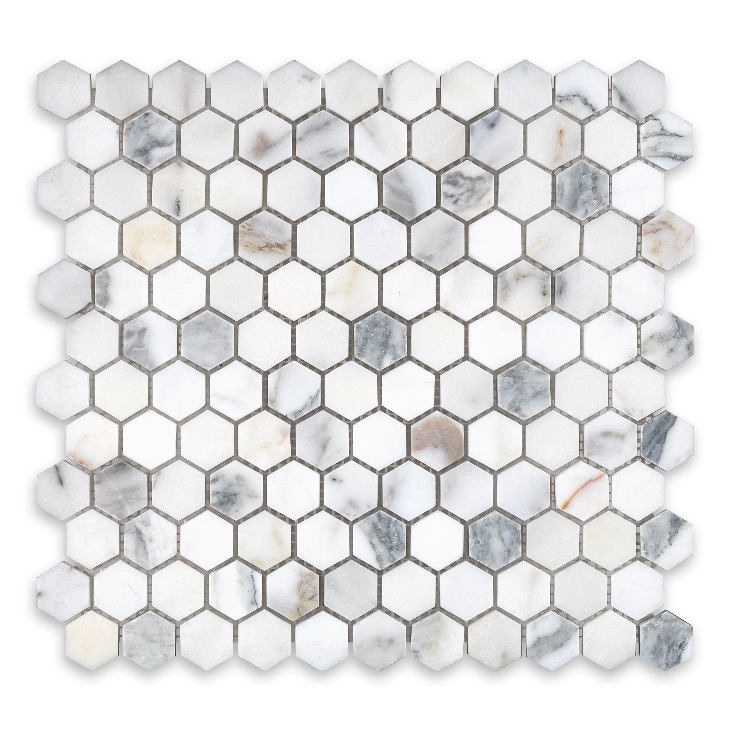 Calacatta Gold Marble 1" Hexagon