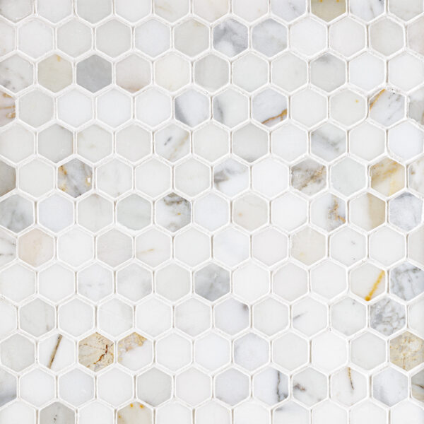 Calacatta Gold Marble 1" Hexagon