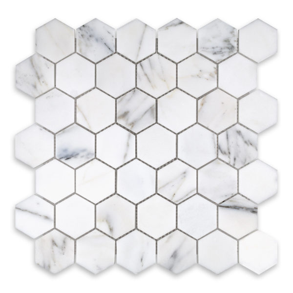 Calacatta Gold Marble 2" Hexagon
