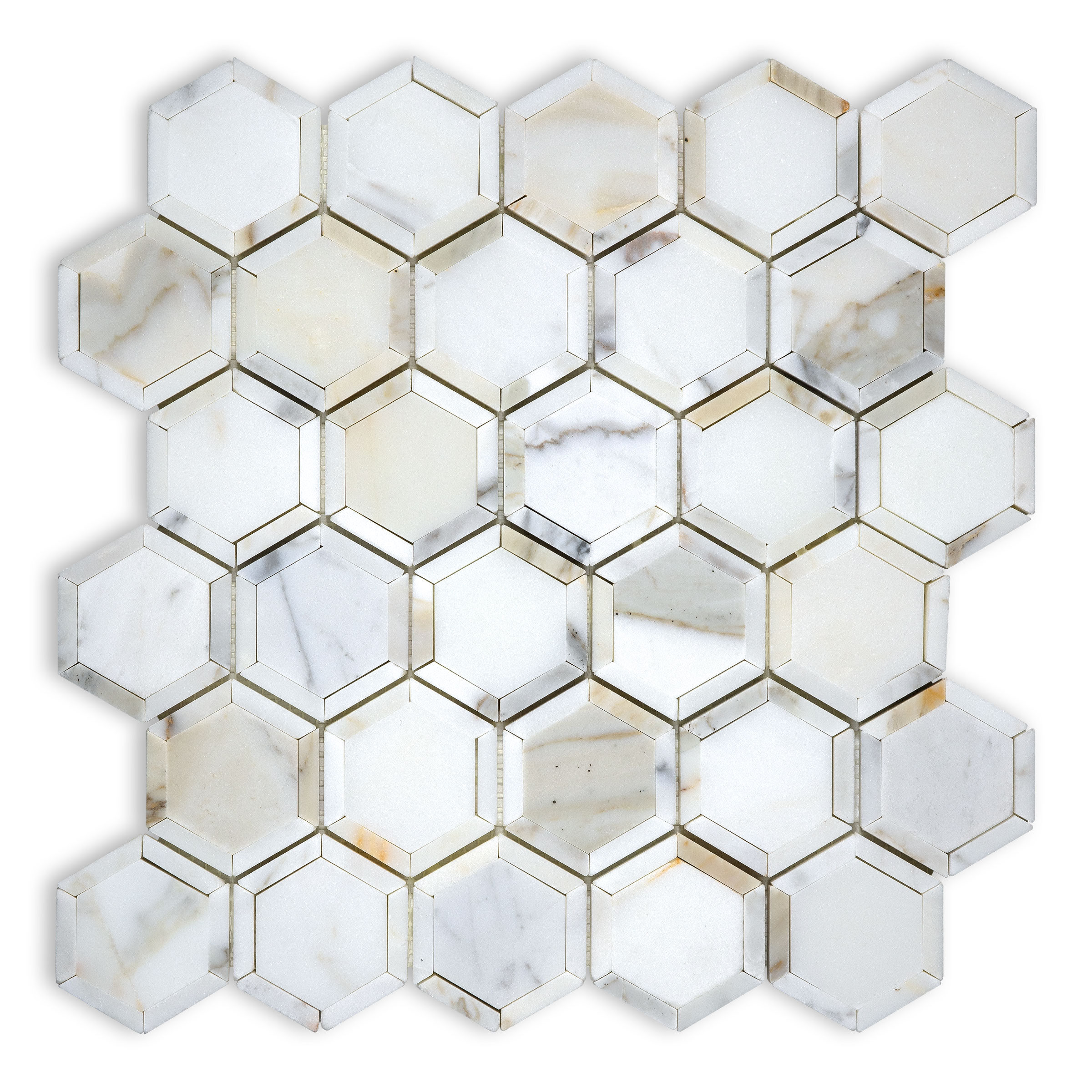 Calacatta Gold Marble Double Hexagon