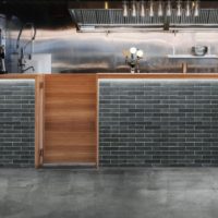 Lime Black Limestone Tumbled Thin Brick Mesh