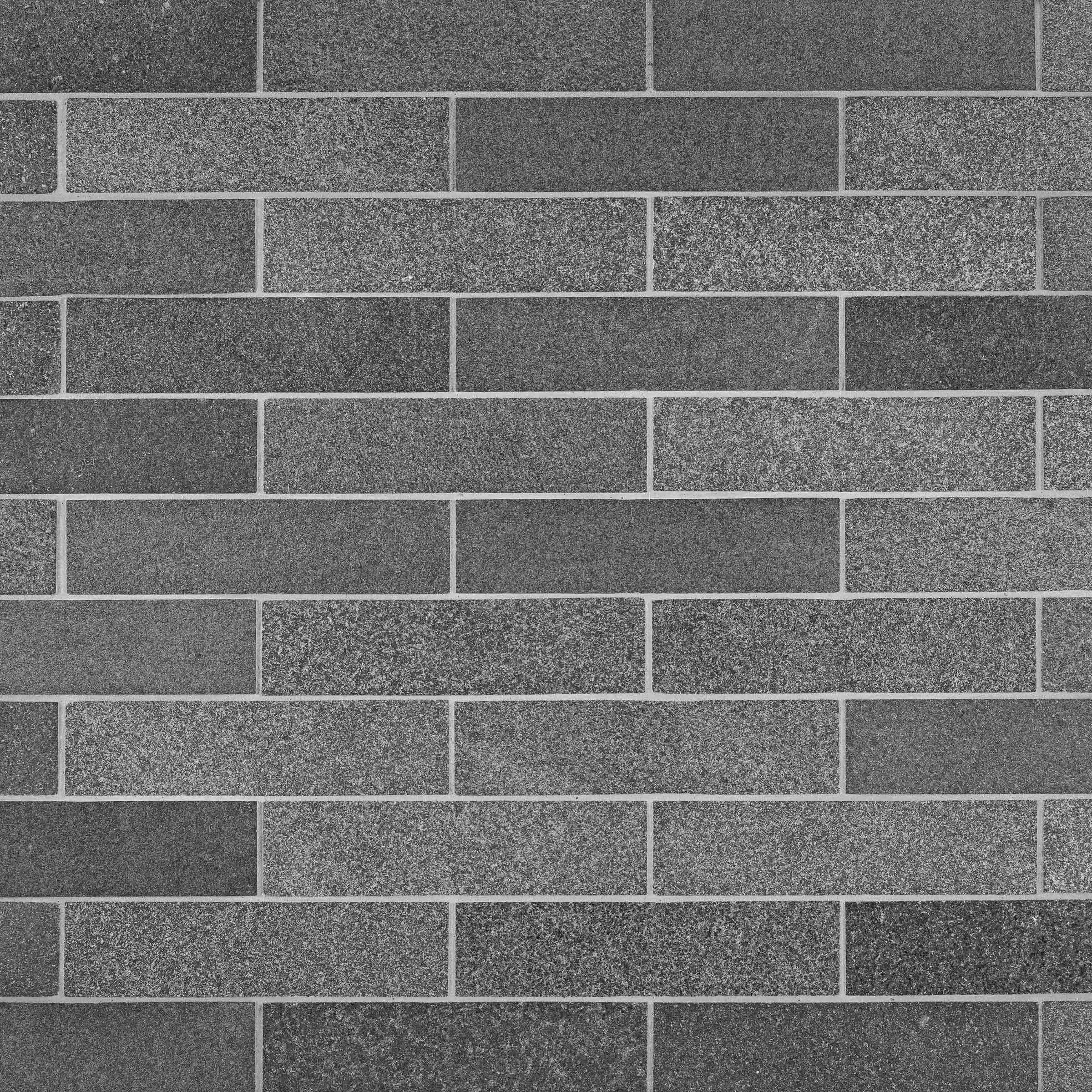 Absolute Black Granite Flamed Thin Brick Mesh