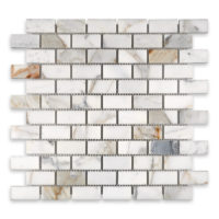 Calacatta Gold Marble 1" X 2" Brick
