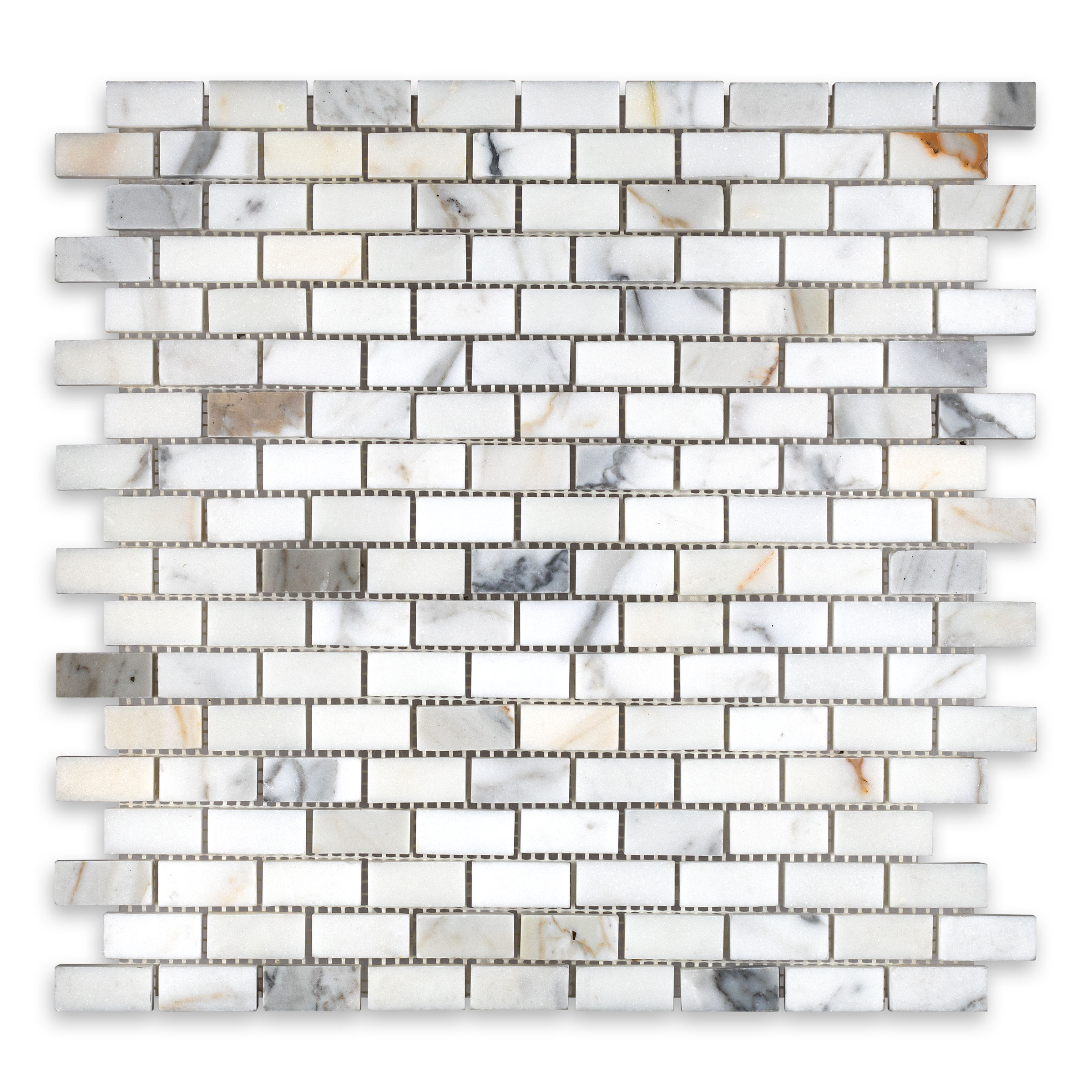 Calacatta Gold Marble 5/8" X 1-1/4" Brick