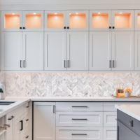 Calacatta Gold Marble 1" X 4" Chevron Honed