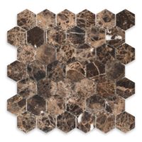 Emperador Dark Marble 2" Hexagon