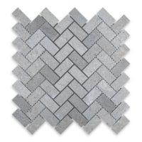 Spanish Grey Marble 1" X 2" Herringbone