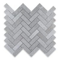 Spanish Grey Marble 1" X 3" Herringbone