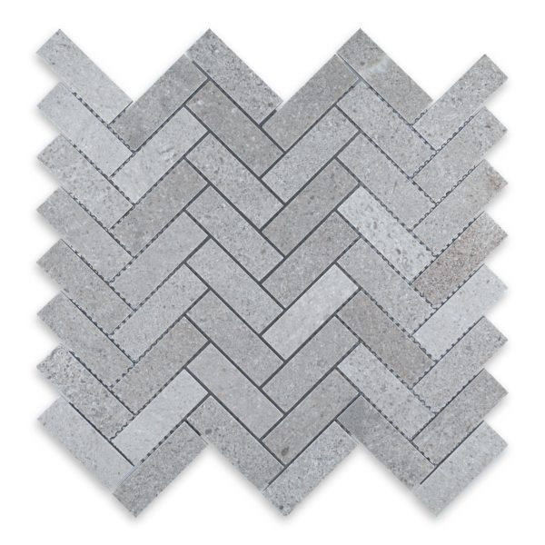 Spanish Grey Marble 1" X 3" Herringbone