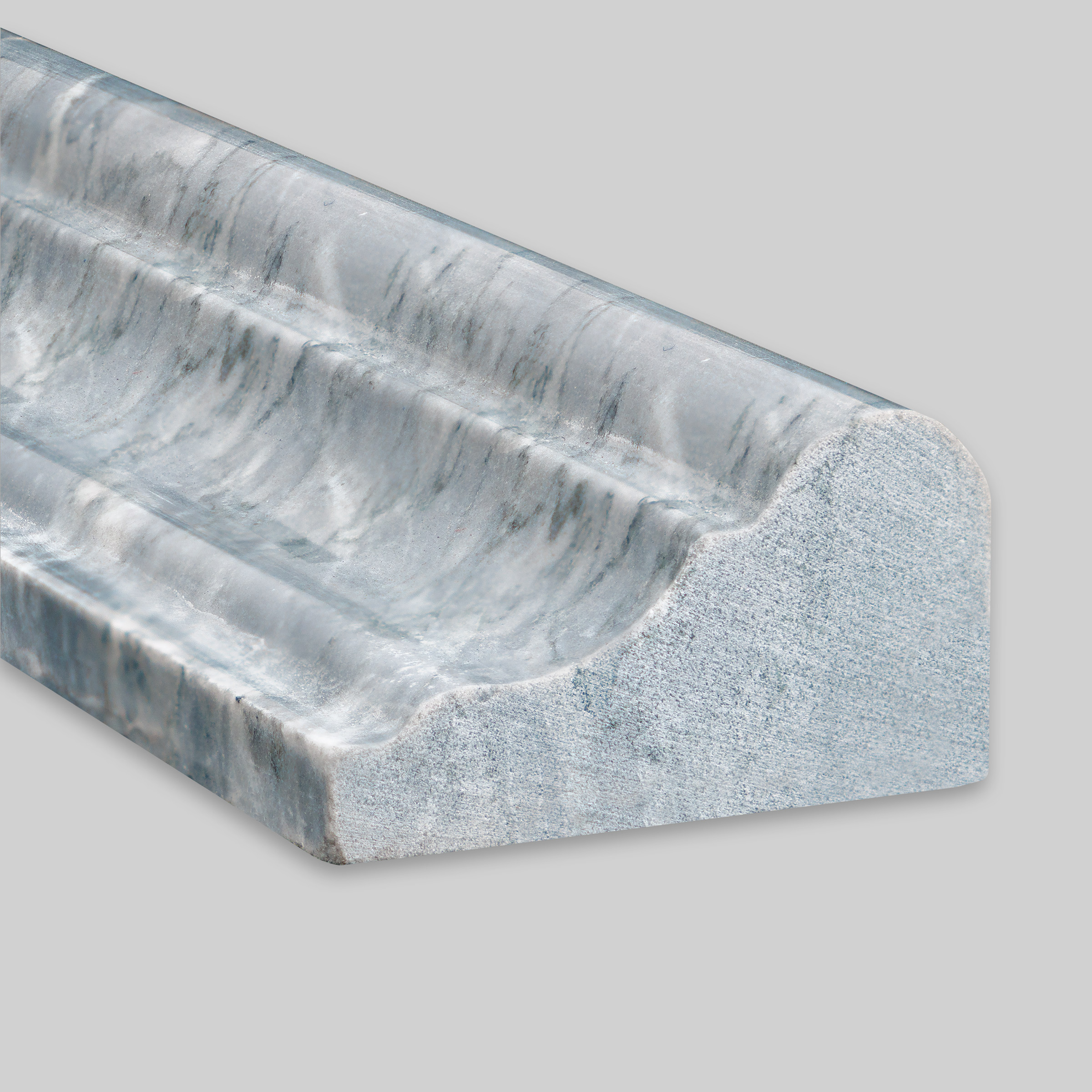 Bardiglio Veincut Marble F5 Grand Chair Rail Polished