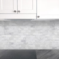 Oriental White Marble 2x4 Brick Beveled