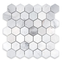 Oriental White Marble 2" Hexagon