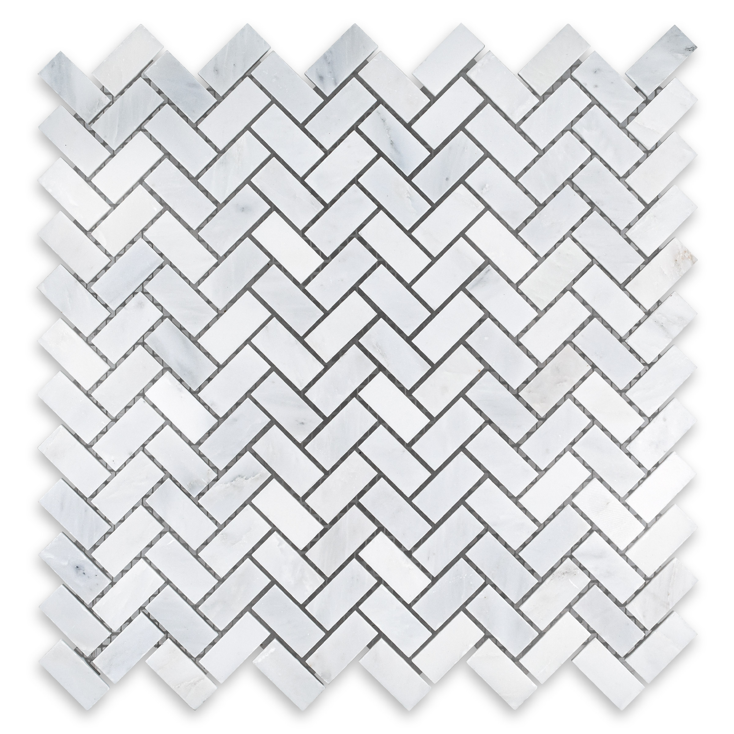 Oriental White Marble "5/8 X 1-1/4" Herringbone