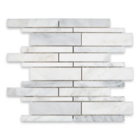 Oriental White Marble Linear (Random) Mosaic