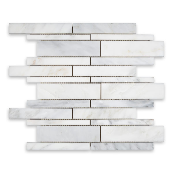 Oriental White Marble Linear (Random) Mosaic