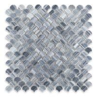 Bardiglio Veincut Marble 1" Fan Polished