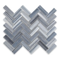 Bardiglio Veincut Marble 1" X 3" Herringbone Polished