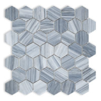 Bardiglio Veincut Marble 2" Hexagon Polished